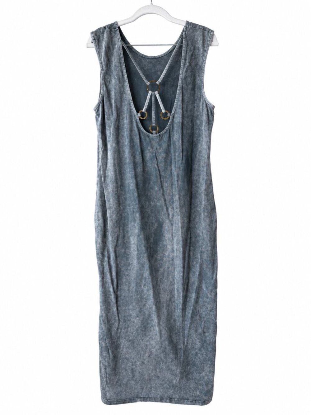 ASOS Grey Acid Wash Ring Back Maxi Dress – US 14